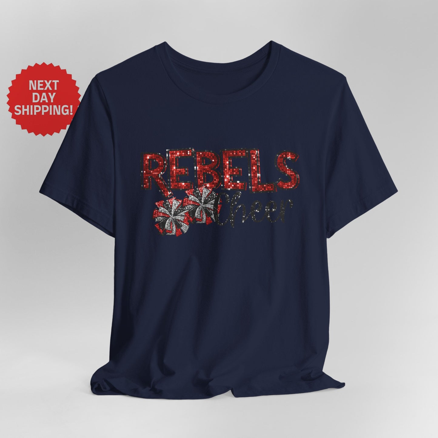 Sequin Look Rebels Cheer T-Shirt